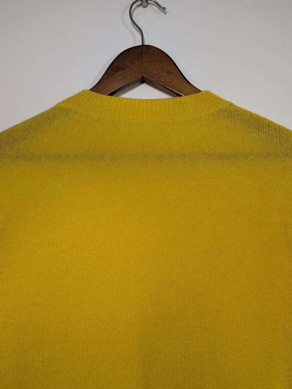 The Elder Statesman 100% Cashmere Crewneck Sweater Yellow Men’s XS